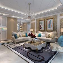 鄭州潤(rùn)城132平新古典風(fēng)格裝修 三室兩廳的典雅空間設(shè)計(jì)