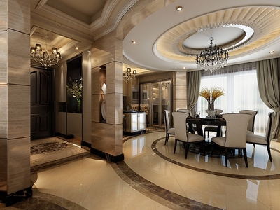 220平米90萬預(yù)算，簡歐風(fēng)三居室如何打造？上海裝修案例大全解析